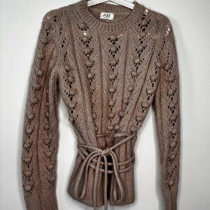 JOZ Amsterdam pink Knit Sweater w/ 3D polka dot design